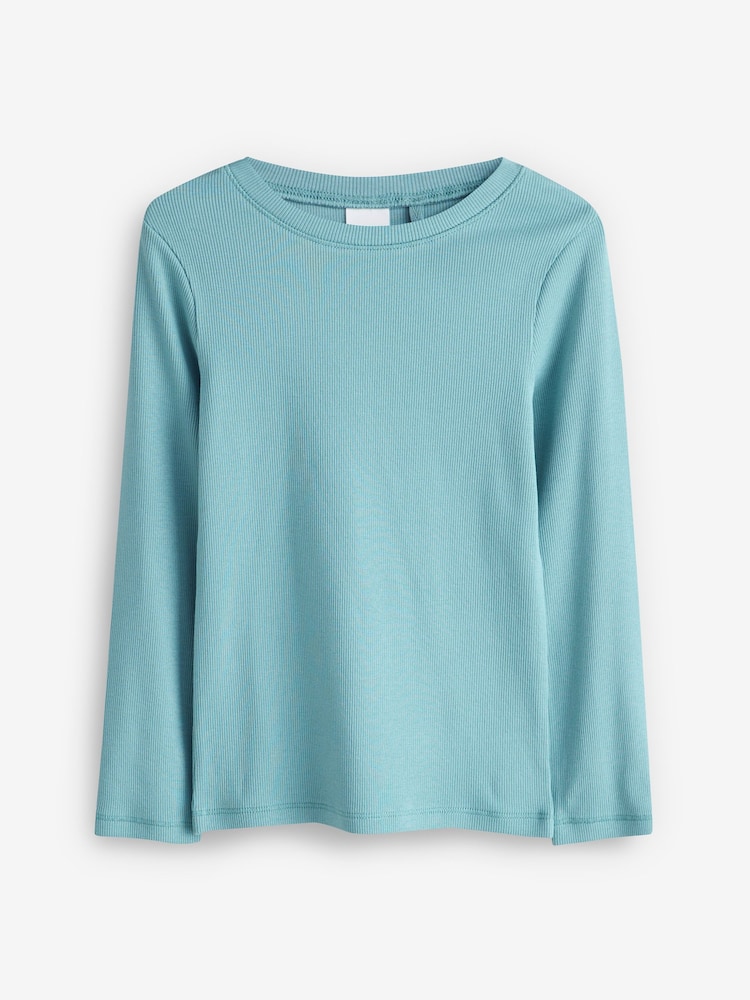 Pink/Green Ribbed Short Sleeves T-Shirt 3 Pack - Image 4 of 4