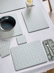 Set of 4 Mediterranean Tile Placemats and Coasters - Изображение 1 из 4