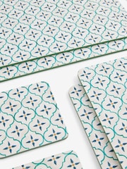 Set of 4 Mediterranean Tile Placemats and Coasters - Изображение 3 из 4