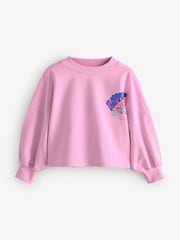 Pink Long Sleeves Happiness Bunny 100% Cotton T-Shirt - Image 1 of 2