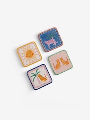 Set of 4 Cassia Tropical Leopard Ceramic Coasters - Slika 3 iz 3