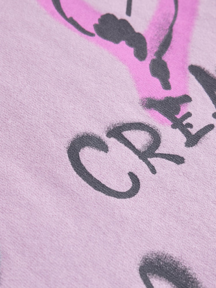 Purple Long Sleeves Graffiti Butterfly 100% Cotton T-Shirt - Image 4 of 4