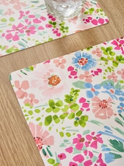 Set of 4 Lisse Floral Wipeclean Placemats - Image 2 of 3