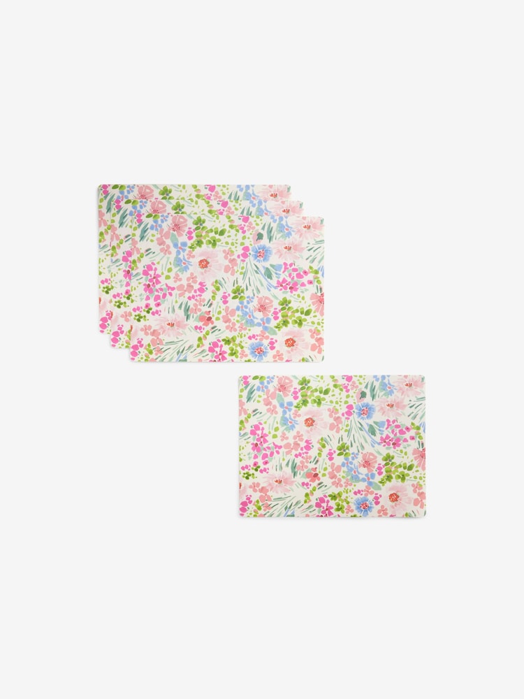 Set of 4 Lisse Floral Wipeclean Placemats - Image 3 of 3