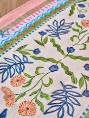 Pink Cassia Embroidered Kitchen Table Runner - Image 4 of 4