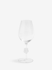 Set of 2 Clear Daisy Stem Wine Glasses - Image 1 of 1