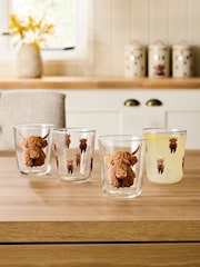 Set of 4 Hamish the Highland Cow Tumblers - Изображение 1 из 3