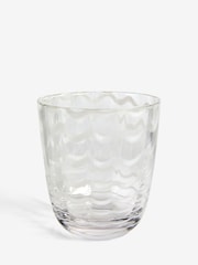 Set of 2 White Caned Stripe Tumbler Glasses - Image 3 of 3
