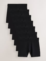 Noir - Lot de 7 shorts cyclistes stretch riches (3-16ans) - Image 1 de 11