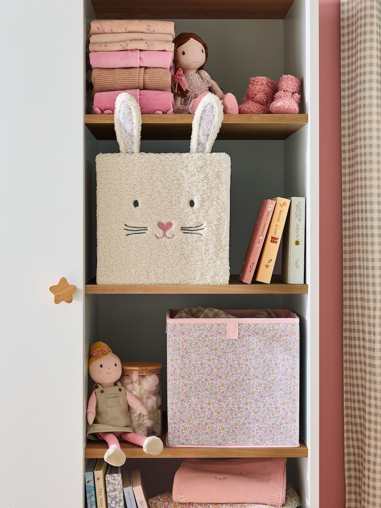 Jojo Maman Bébé Set of 2 Betsy Bunny Cube Storage Boxes - Image 1 of 4
