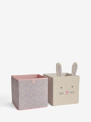 Jojo Maman Bébé Set of 2 Betsy Bunny Cube Storage Boxes - Image 2 of 4