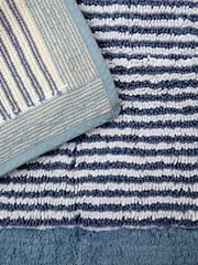 Christy Chalk Blue Portobello Stripe 100% Cotton Bath Mat - Image 2 of 4