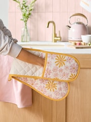 Pink Gracie Floral Oven Gloves - Image 1 of 4