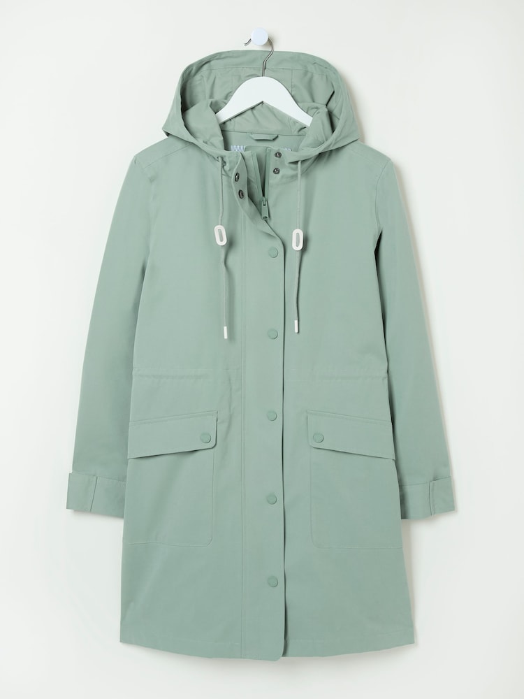 FatFace Lola Light Green Lola Waterproof Long Coat - Image 10 of 10