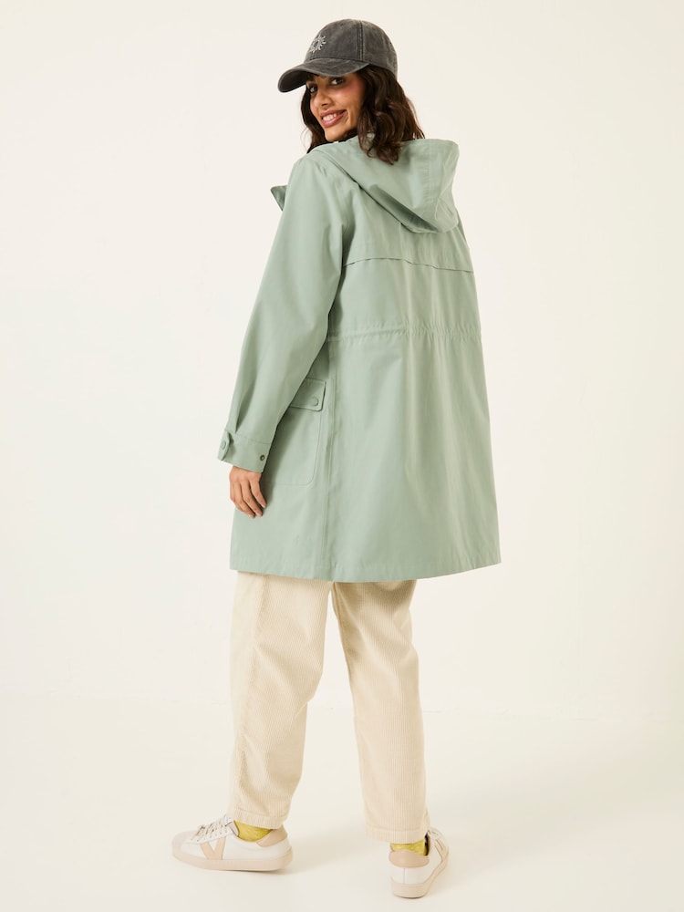 FatFace Lola Light Green Lola Waterproof Long Coat - Image 3 of 10