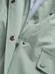 FatFace Lola Light Green Lola Waterproof Long Coat - Image 6 of 10