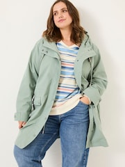 FatFace Lola Light Green Lola Waterproof Long Coat - Image 7 of 10