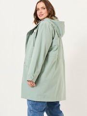 FatFace Lola Light Green Lola Waterproof Long Coat - Image 8 of 10