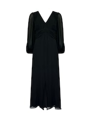 Ro&Zo Ruched Waist Black Dress - Image 4 of 4