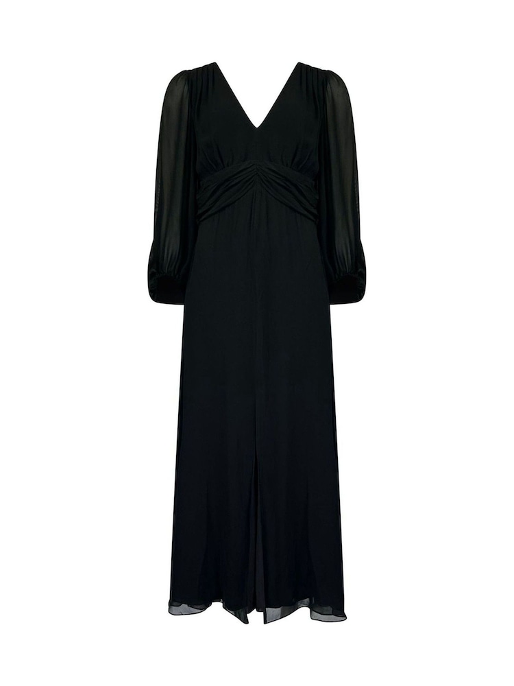 Ro&Zo Ruched Waist Black Dress - Image 4 of 4