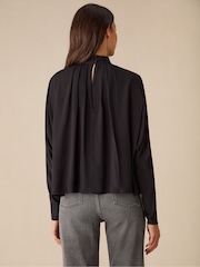 Ro&Zo Black Batwing Sleeve Blouse - Image 3 of 4