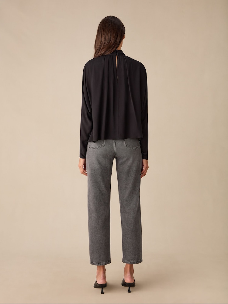 Ro&Zo Black Batwing Sleeve Blouse - Image 4 of 4