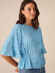 Ro&Zo Blue Dash Print Top - Image 3 of 3