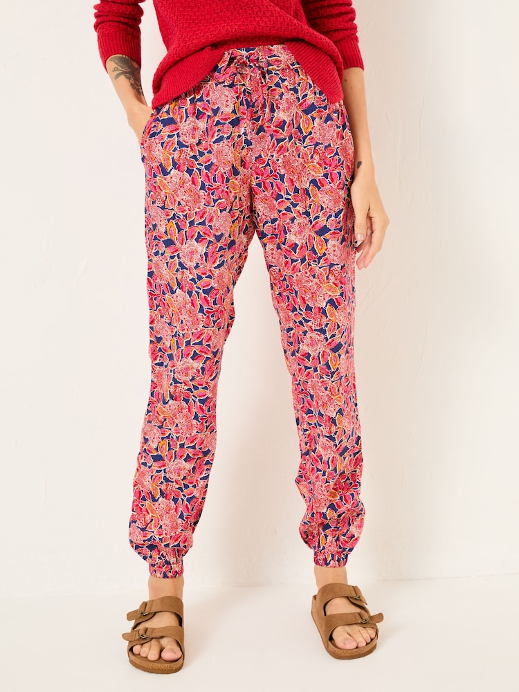 FatFace Lyme Pink Batik Floral Cuffed Jogger - Image 1 of 6