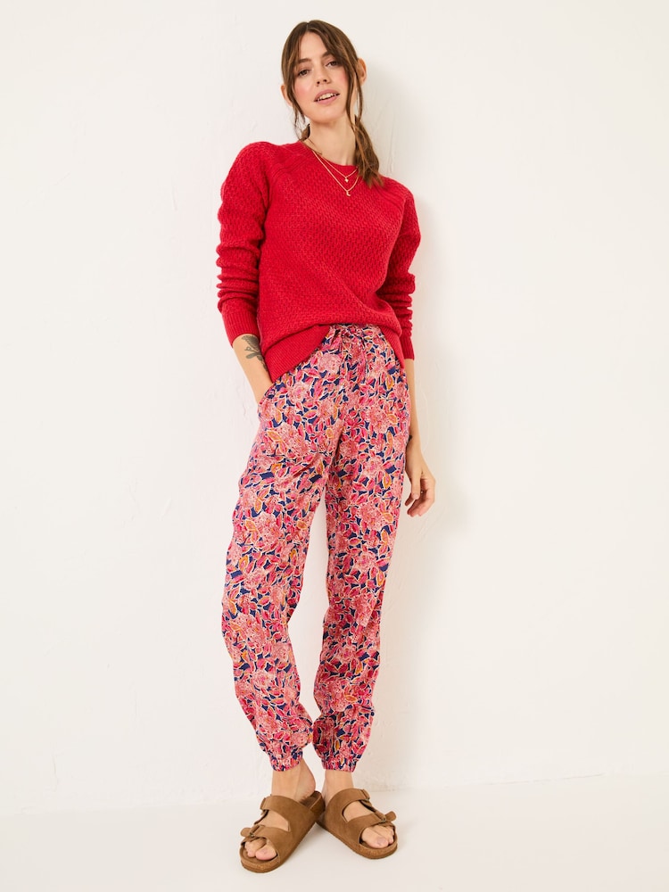 FatFace Lyme Pink Batik Floral Cuffed Jogger - Image 2 of 6