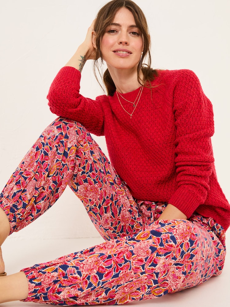 FatFace Lyme Pink Batik Floral Cuffed Jogger - Image 4 of 6