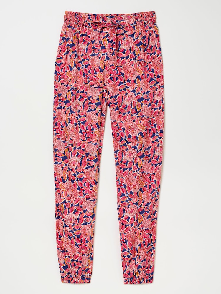 FatFace Lyme Pink Batik Floral Cuffed Jogger - Image 6 of 6