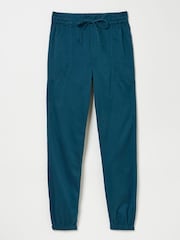 FatFace Lyme Teal Blue Cuffed Joggers - Image 10 of 10