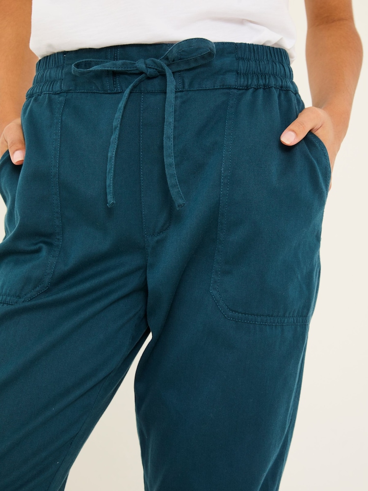 FatFace Lyme Teal Blue Cuffed Joggers - Image 5 of 10