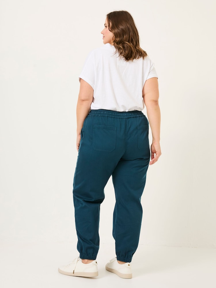 FatFace Lyme Teal Blue Cuffed Joggers - Image 9 of 10