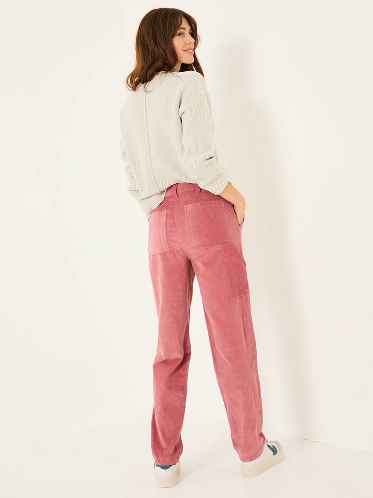 FatFace Chesil Blush Pink Cord Trousers - Image 2 of 5
