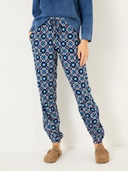 FatFace Lyme Blue Batik Geo Cuffed Jogger - Image 1 of 8