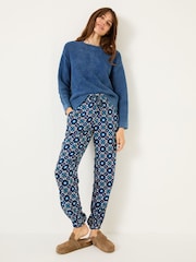 FatFace Lyme Blue Batik Geo Cuffed Jogger - Image 2 of 8