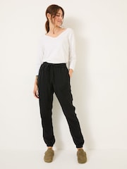 FatFace Lyme Black Cuffed Joggers - Image 2 of 10