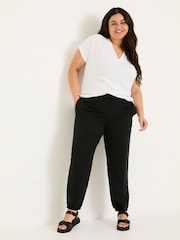 FatFace Lyme Black Cuffed Joggers - Image 4 of 10