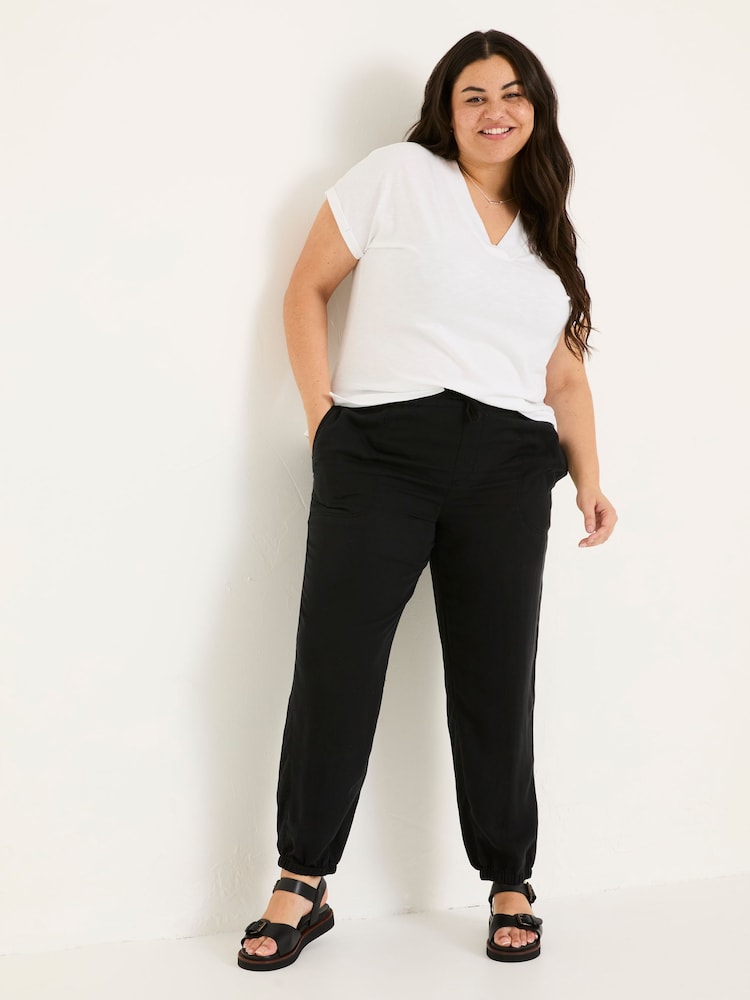 FatFace Lyme Black Cuffed Joggers - Image 4 of 10