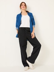 FatFace Ashby Charcoal Grey Wide Leg Trousers - Image 2 of 4