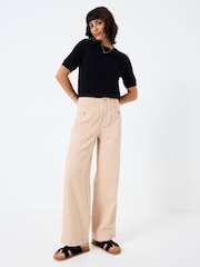 FatFace Eden Pale Pink Wide Leg Trousers - Image 1 of 6