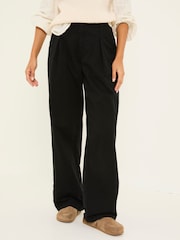 FatFace Saffron Black Wide Leg Trousers - Image 1 of 6