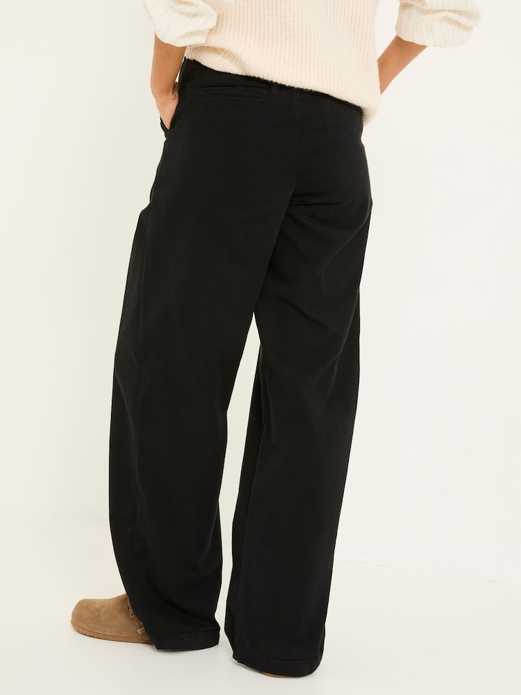FatFace Saffron Black Wide Leg Trousers - Image 2 of 6