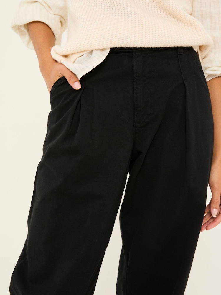 FatFace Saffron Black Wide Leg Trousers - Image 5 of 6