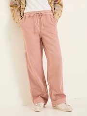 FatFace Ashby Pink Wide Leg Trousers - Image 1 of 5