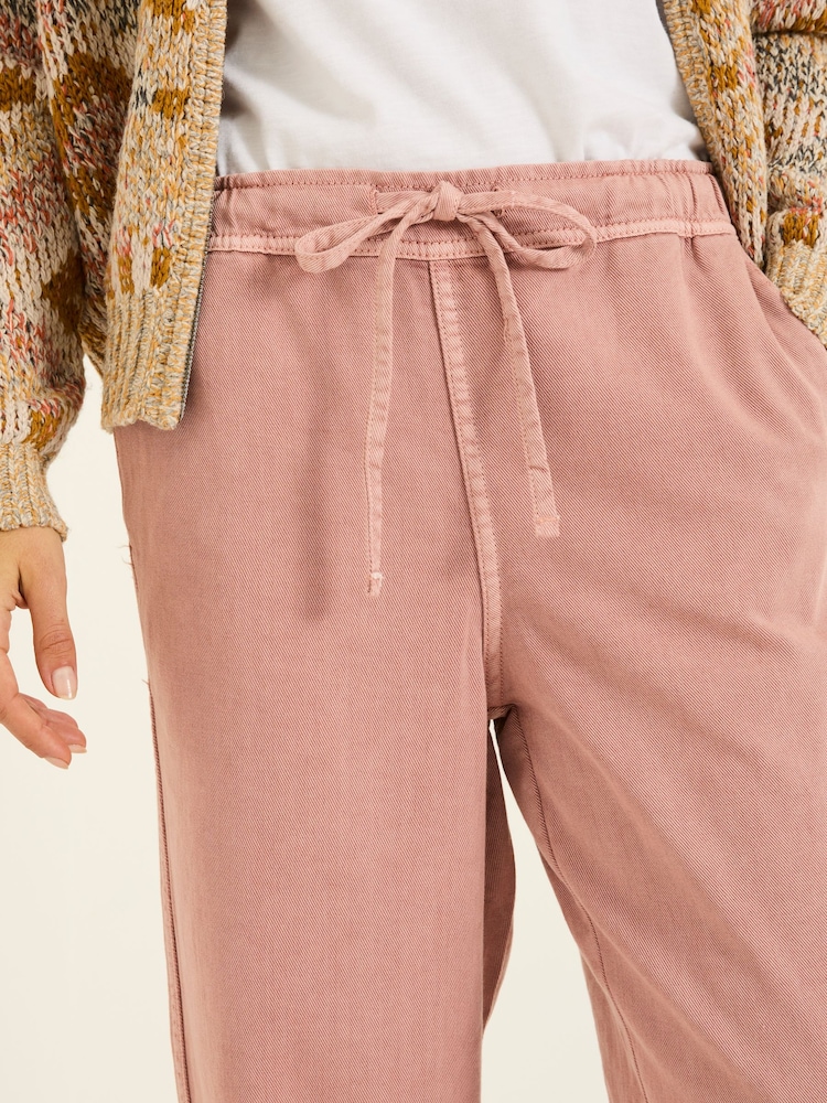 FatFace Ashby Pink Wide Leg Trousers - Image 4 of 5
