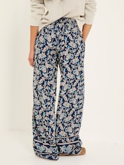 FatFace Isla Blue Soft Paisley Wide Leg Trousers - Image 2 of 10