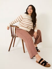 FatFace Ginger Terracotta Wide Leg Drape Trousers - Image 6 of 10