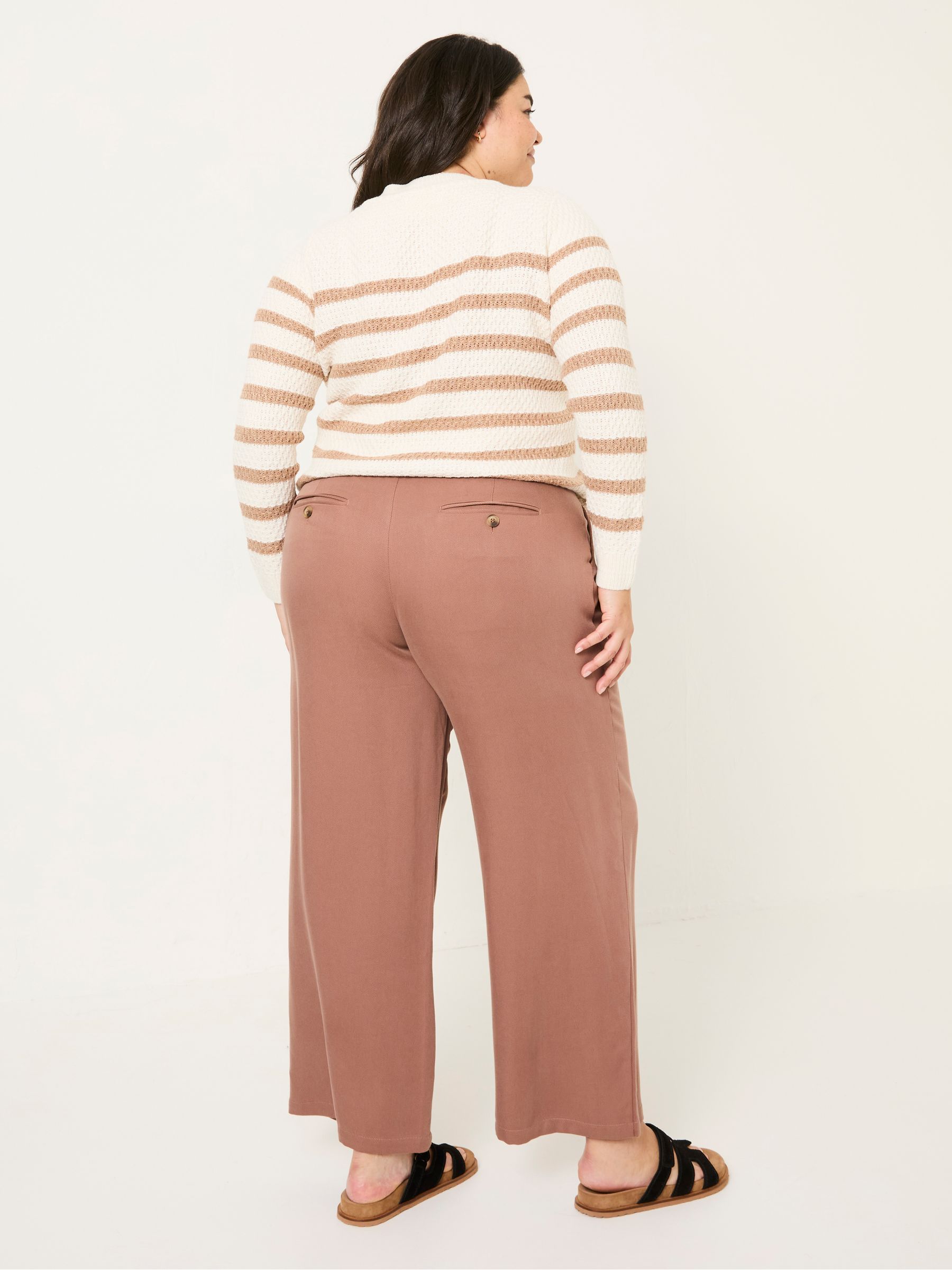 Buy FatFace Ginger Terracotta Wide Leg Drape Trousers from the